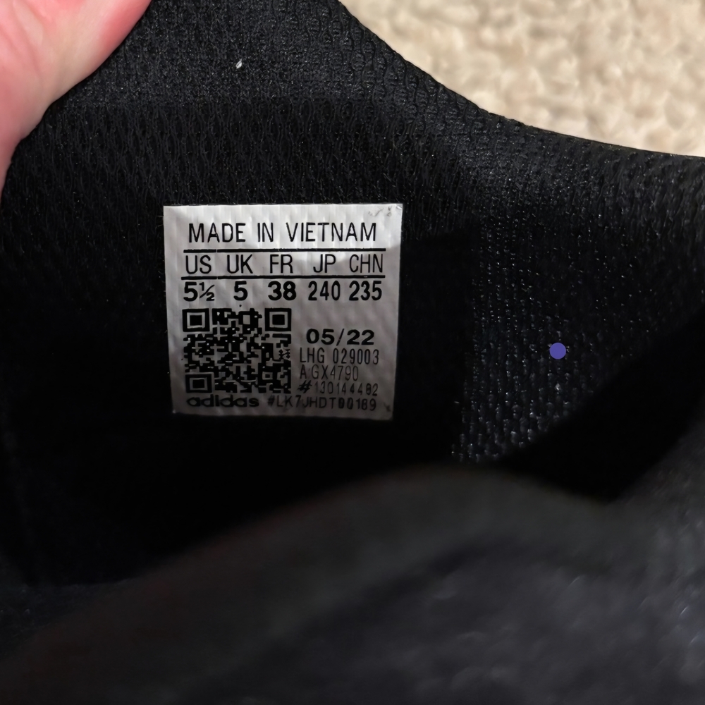 Adidas Kid's Black and Gold Athletic Shoes - Picture 5 of 7